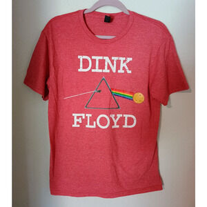 Pickleball Graphic T-Shirt Red "Dink Floyd" Gildan Softstyle Unisex Sz M